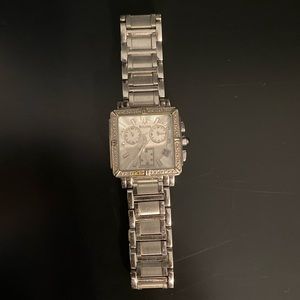 Bulova Silver Women’s Watch with Square Face